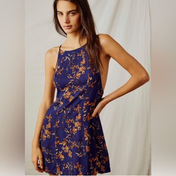 Free People Other - Free People Women's Blue In Control Mini Slip size Large NWT